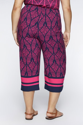 Pantacourt relaxed 7/8 - Bleu et rose
