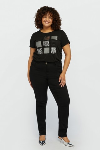T-shirt - Blanc, noir et gris