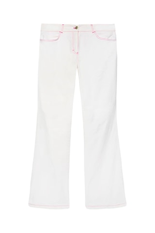 Pantalon flare taille haute - Blanc