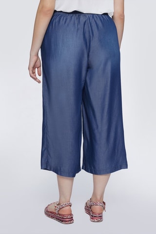 Pantalon palazzo 7/8 - Bleu