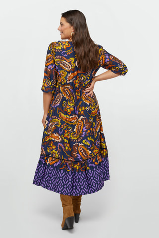Robe midi - Bleu