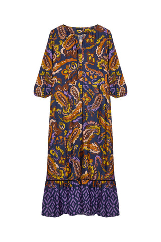 Robe midi - Bleu