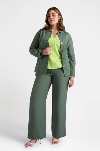 Pantalon wide legs - Vert