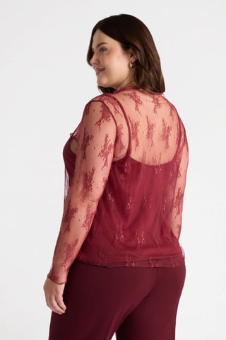 Top en dentelle - Rouge
