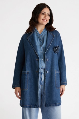 Trench en jean - Bleu