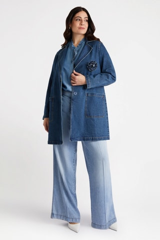 Trench en jean - Bleu