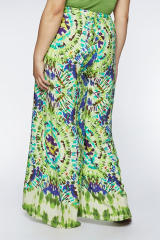 Pantalon palazzo tie and dye taille haute - Vert foncé - Vert