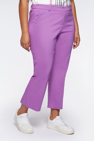 Pantalon flare 7/8 taille haute - Mauve - Violet