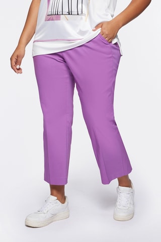 Pantalon flare 7/8 taille haute - Mauve - Violet
