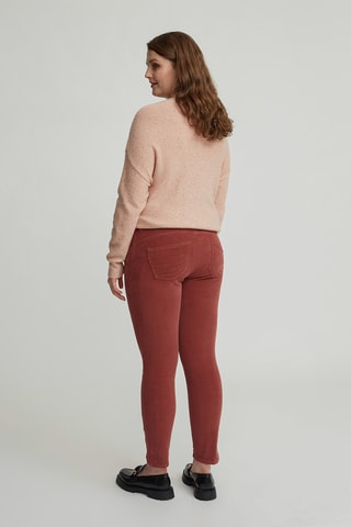 Pantalon skinny en velours - Orange