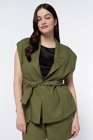 Veste sans manches en lin - Vert