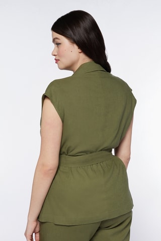 Veste sans manches en lin - Vert