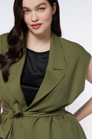 Veste sans manches en lin - Vert