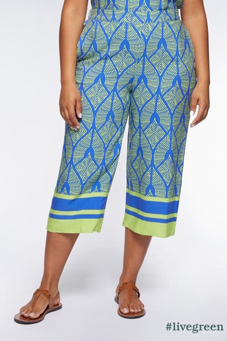 Pantalon 7/8 taille haute - Bleu