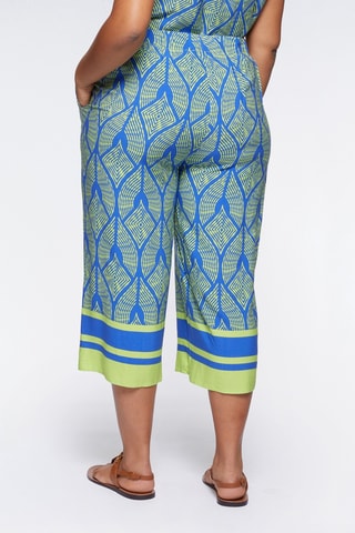 Pantalon 7/8 taille haute - Bleu