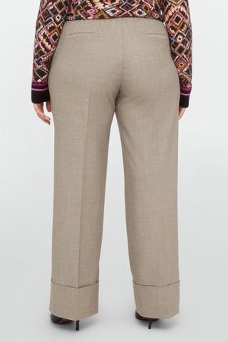 Pantalon wide legs taille haute - Beige - Beige