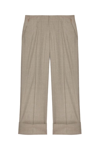 Pantalon wide legs taille haute - Beige - Beige