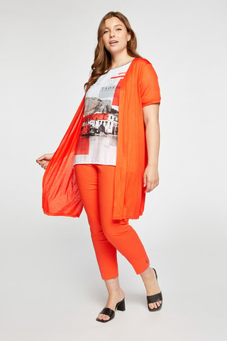 Pantalon taille haute - Orange