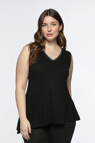Blouse en lin - Noir