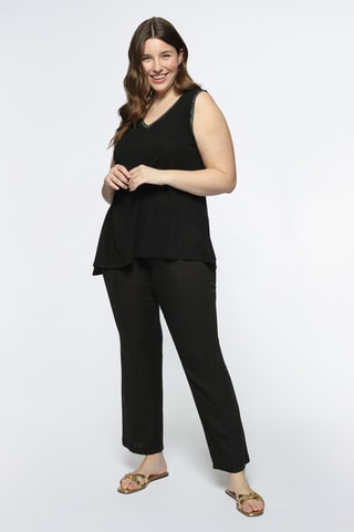 Blouse en lin - Noir