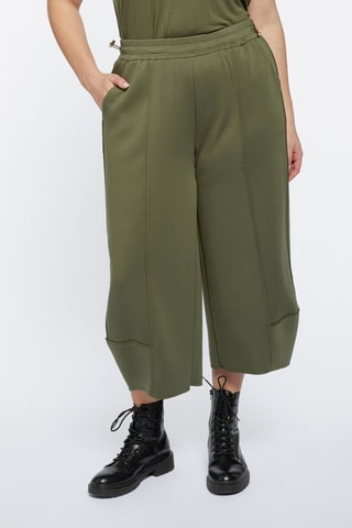 Pantalon balloon 7/8 taille haute - Kaki - Vert
