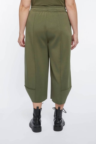 Pantalon balloon 7/8 taille haute - Kaki - Vert