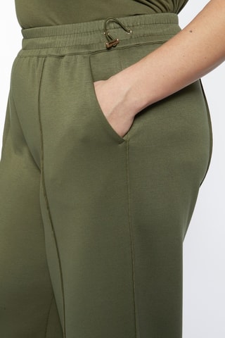 Pantalon balloon 7/8 taille haute - Kaki - Vert