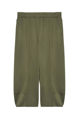 Pantalon balloon 7/8 taille haute - Kaki - Vert