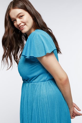 Robe plissée - Bleu
