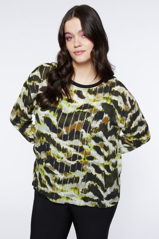Blouse - Noir, vert et marron