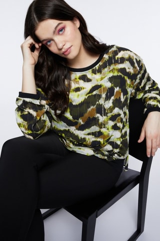 Blouse - Noir, vert et marron