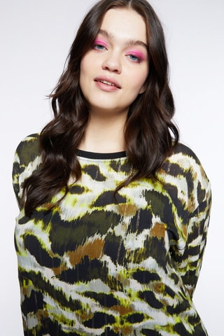 Blouse - Noir, vert et marron