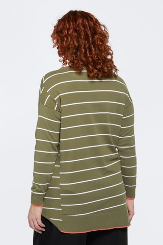 Pull relaxed - Blanc, vert et orange