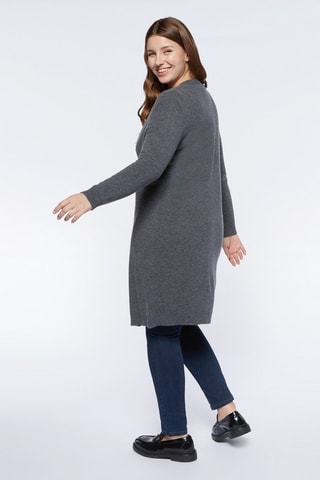 Gilet long en laine - Bleu