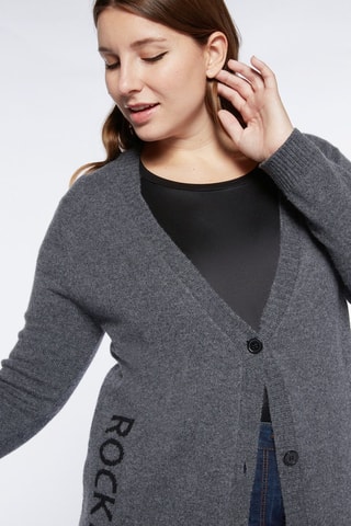 Gilet long en laine - Bleu