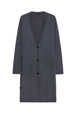 Gilet long en laine - Bleu