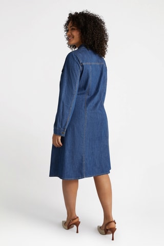 Robe trapèze en jean - Bleu