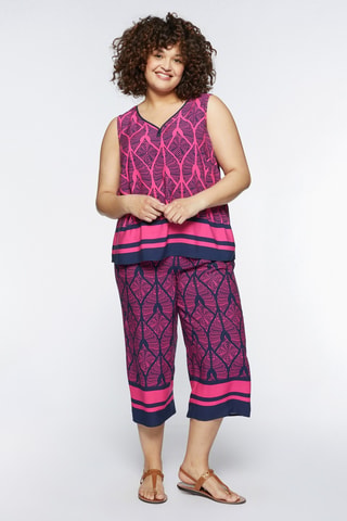 Pantalon 7/8 taille haute - Violet