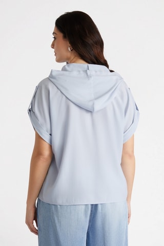 Chemisier à capuche - Bleu