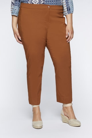 Pantalon 7/8 taille haute - Camel - Beige