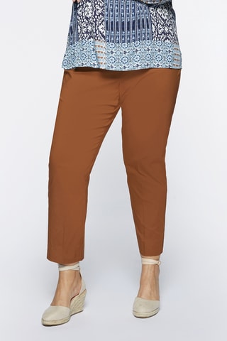 Pantalon 7/8 taille haute - Camel - Beige