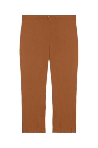 Pantalon 7/8 taille haute - Camel - Beige