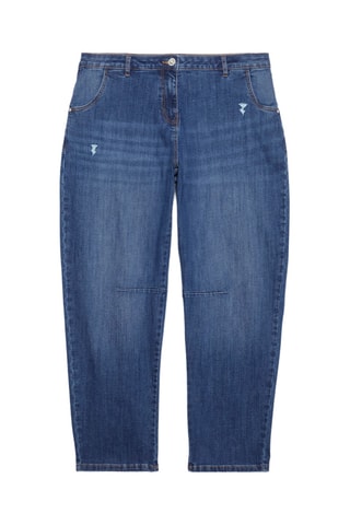 Jean mom taille haute - Bleu