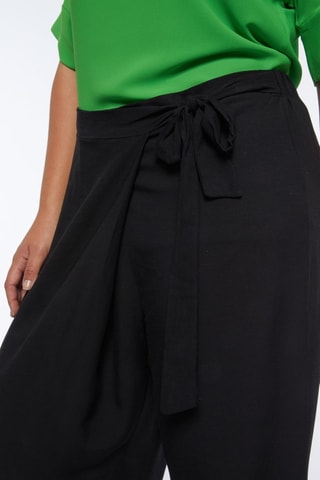 Pantalon droit en lin - Noir