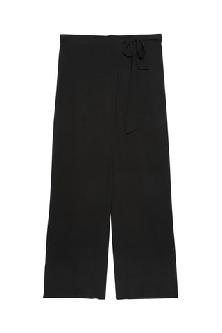 Pantalon droit en lin - Noir