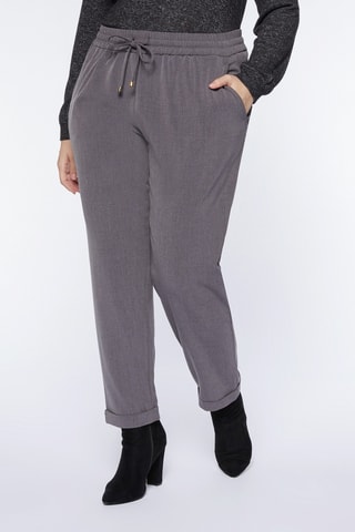 Pantalon droit taille haute - Gris foncé - Gris