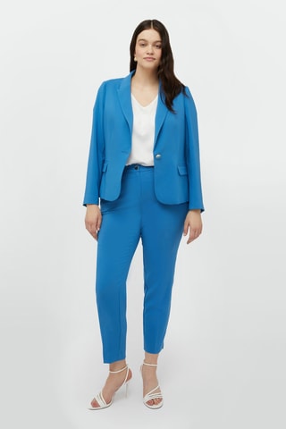 Pantalon droit 7/8 taille haute - Bleu cobalt - Bleu