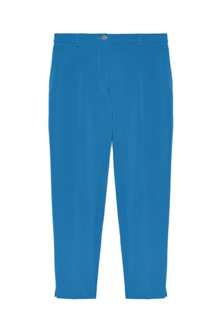Pantalon droit 7/8 taille haute - Bleu cobalt - Bleu