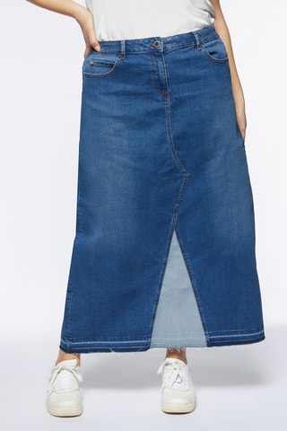 Jupe longue en jean - Bleu
