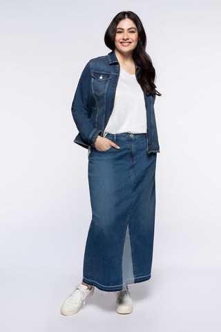 Jupe longue en jean - Bleu